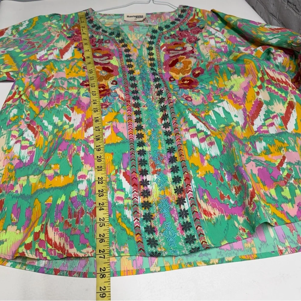 Savanna Jane Arcadia  Floral Embroidered Tunic size 1X nwt - Picture 4 of 10